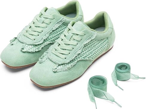 Vepose Women's Fashion Sneakers, Dressy Casual Square Toe Lace Detail Retro Tennis Shoes, Comfortable Walking 8205 Trainers in Saudi Arabia