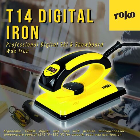 TOKO T14 1200W مكواة الشمع الرقمية للتزلج والتزحلق على الجليد - أداة إزالة الشعر بالشمع الدقيقة المريحة للاستخدام المنزلي والمهني - 110 فولت للاستخدام في الولايات المتحدة الأمريكية in Saudi Arabia