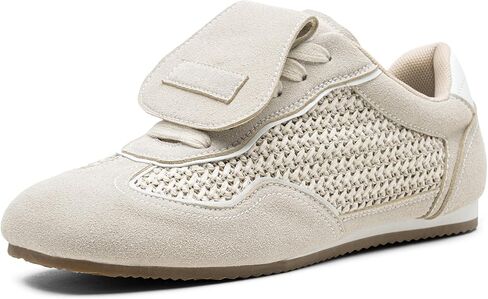Vepose Women's Fashion Sneakers,Casual Walking Square Toe 8203 Comfortable Vintage Breathable Woven Raffia Shoes in Saudi Arabia