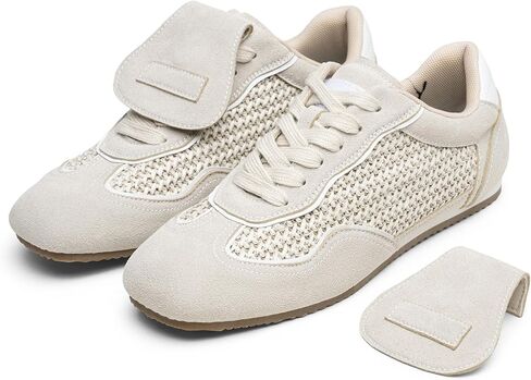 Vepose Women's Fashion Sneakers,Casual Walking Square Toe 8203 Comfortable Vintage Breathable Woven Raffia Shoes in Saudi Arabia