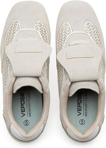 Vepose Women's Fashion Sneakers,Casual Walking Square Toe 8203 Comfortable Vintage Breathable Woven Raffia Shoes in Saudi Arabia