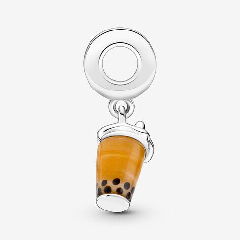 Murano Glass Bubble Tea Dangle Charm Fit Women Bracelet Necklaces Fashion Gifts 925 Sterling Silver DIY Jewelry in Saudi Arabia