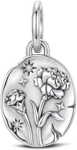 هدايا عيد الأم للأم 925 سحر الفضة الاسترليني للأساور قلادة معلقة الخرزة هدايا عيد ميلاد للأم الجدة زوجة من ابنة الابن in Kuwait