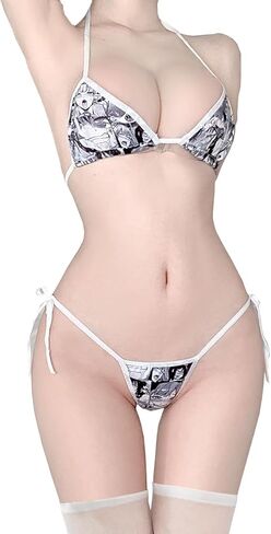 Anime Lingerie Kawaii Cute Micro Bikini Japanese Lolita Sexy Cosplay Lingerie Set Top Bra Strap Panties Bikini in Kuwait