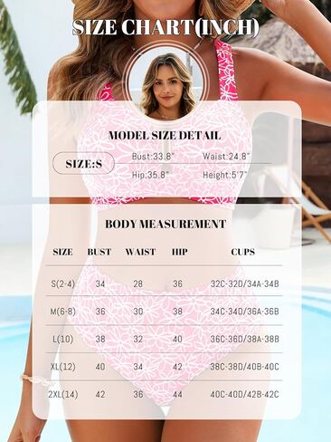 Women's Two Piece Bikini Set U-Wire Floral Swimsuit High Waisted Modest Beach Bathing Suits 2026 in Saudi Arabia