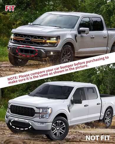 حامل لوحة الترخيص الأمامي لـ Ford F-150 2024 2025 OEM-Style المصد الأمامي لوحة الترخيص جبل لملحقات 2024 2025 Ford F150 2.7L 3.5L، استبدال #RL3Z17A385BA in Saudi Arabia