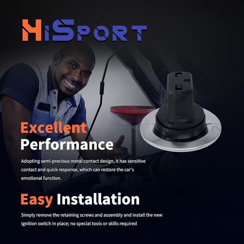 HiSport 2215450714 Engine Start Stop Button Switch - Compatible with Mercedes-Benz C63 AMG C300 CLA45 AMG CLA250 GLA250 GLE350 S550 SL500 C250 E250 E350 E400 E550 GL350 2008-2017 - Replace 2215450514 in Kuwait