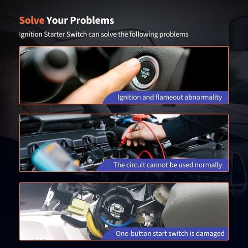 HiSport 2215450714 Engine Start Stop Button Switch - Compatible with Mercedes-Benz C63 AMG C300 CLA45 AMG CLA250 GLA250 GLE350 S550 SL500 C250 E250 E350 E400 E550 GL350 2008-2017 - Replace 2215450514 in Kuwait