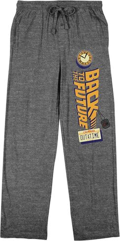 Back to The Future Title Art Men's Heather Gray Sleep Pajama Pants in Saudi Arabia