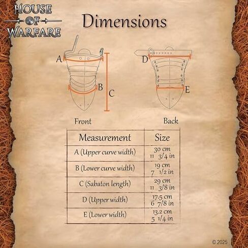 ساباتون من العصور الوسطى - درع قدم من الفولاذ الخفيف مقاس 18 مع أشرطة جلدية قابلة للتعديل - درع لوحة فارس مفصلية للقدم من أجل LARP وRenfair وCosplay وهواة الجمع in Kuwait
