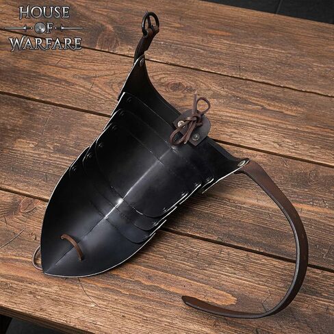 ساباتون من العصور الوسطى - درع قدم من الفولاذ الخفيف مقاس 18 مع أشرطة جلدية قابلة للتعديل - درع لوحة فارس مفصلية للقدم من أجل LARP وRenfair وCosplay وهواة الجمع in Kuwait