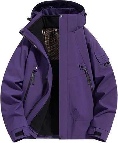 3 في 1 سترة تزلج شتوية ناعمة مقاومة للماء والرياح معطف دافئ معزول بقلنسوة للرجال/النساء in Kuwait