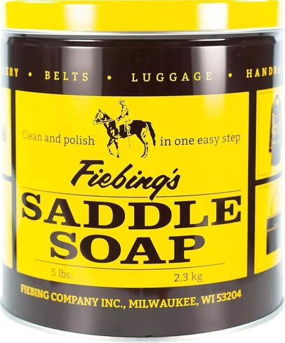 Fiebing's Yellow Saddle Soap for Leather (5 Pounds) - Leather Cleaner & Conditioner to Soften, Protect & Restore Leathercraft - Leather Soap for Car Seat, Couch, Shoe, Purse, Boot, Bag, & Saddles in Saudi Arabia