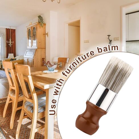 3pcs Salve Brushes for Leather Furniture, Soft Nylon Bristles Wood Repair Clean Cleaner Brushes Gentle Polish & Wax Applicators for Home Leather Cleaning in Saudi Arabia