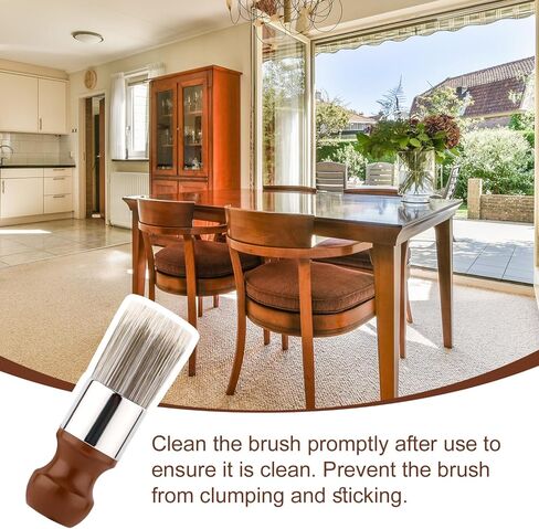 3pcs Salve Brushes for Leather Furniture, Soft Nylon Bristles Wood Repair Clean Cleaner Brushes Gentle Polish & Wax Applicators for Home Leather Cleaning in Saudi Arabia