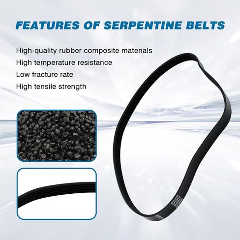 Serpentine Belt Drive Kit with Tensioner Compatible with Mazda 3 6 CX-5 CX-9 MX-5 CX-3 CX-30 2.0L 2.3L 2.5L 2012-2021 Replace Part Number 90K-39390 999630 39390 89710 999630A PE0115980A PE0115980B in Saudi Arabia