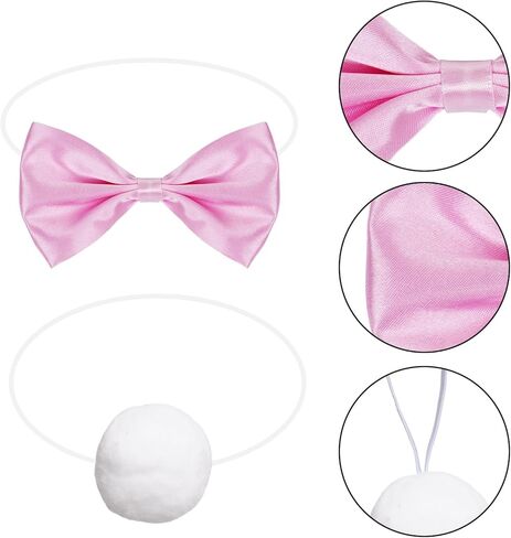 choyaxo Easter Bunny Costume Outfit Including Bunny Ear Hat and Bow Tie Tail for Goose Easter Party Outdoor Yard Lawn in Saudi Arabia