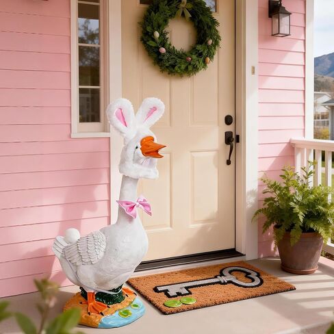 choyaxo Easter Bunny Costume Outfit Including Bunny Ear Hat and Bow Tie Tail for Goose Easter Party Outdoor Yard Lawn in Saudi Arabia