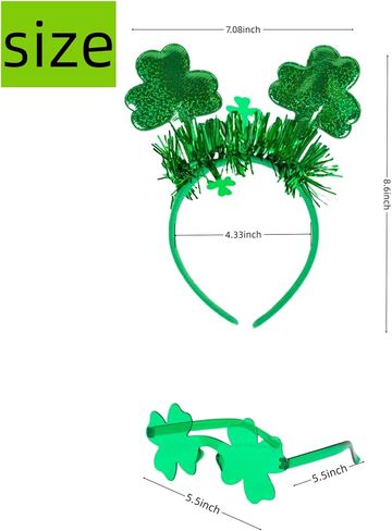 عصابات رأس ونظارات شمسية لعيد القديس باتريك، نظارات البرسيم الأخضر لحفلات عيد القديس باتريك، إكسسوارات in Kuwait