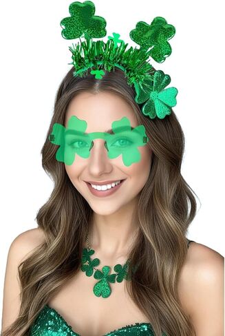 عصابات رأس ونظارات شمسية لعيد القديس باتريك، نظارات البرسيم الأخضر لحفلات عيد القديس باتريك، إكسسوارات in Kuwait