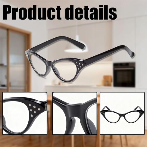 10PCS Old Lady Costume, 2 Styles Grandma Costume Set with Gold Glasses & Black Glasses, Matching Chains, Pearl Necklace, Bracelet, Earrings for Halloween Cosplay Themed Party Accessories in Kuwait