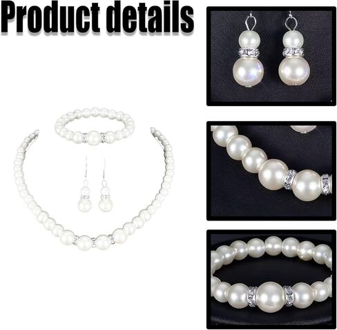 10PCS Old Lady Costume, 2 Styles Grandma Costume Set with Gold Glasses & Black Glasses, Matching Chains, Pearl Necklace, Bracelet, Earrings for Halloween Cosplay Themed Party Accessories in Kuwait