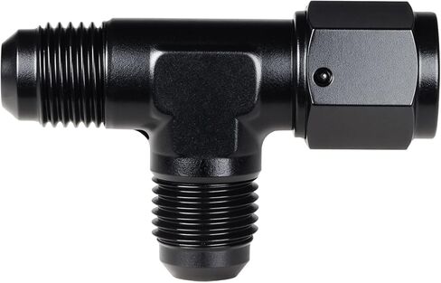 10AN Male Flare Tee Fitting Adapter with AN10 Female Swivel On Run Aluminum Black in Kuwait