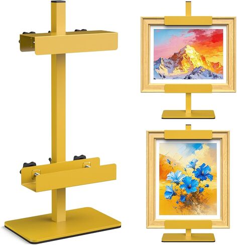 Tabletop Easel Stand Picture Easels for Display Up to 15.5" H Gold Picture Frame Stand Table Top Easel Metal Picture Easel for Photos, Painting, Artwork, Books (Base: 1.32 lbs) in Saudi Arabia