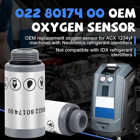022 80174 00 مستشعر الأكسجين البديل OEM لآلات Mahle ArcticPro 1234yf AC المزودة بمعرفات مبردات النيوترونات، متوافق مع Robinair: 16916، Neutronics/Bacharach: 1-16-1013-00-2 in Kuwait