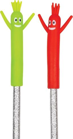 Raymond Geddes Tube Guy Pencil Toppers – Pack of 24 – Neon Wiggling Pencil Accessories for Kids, Classrooms, and Party Favors in Saudi Arabia