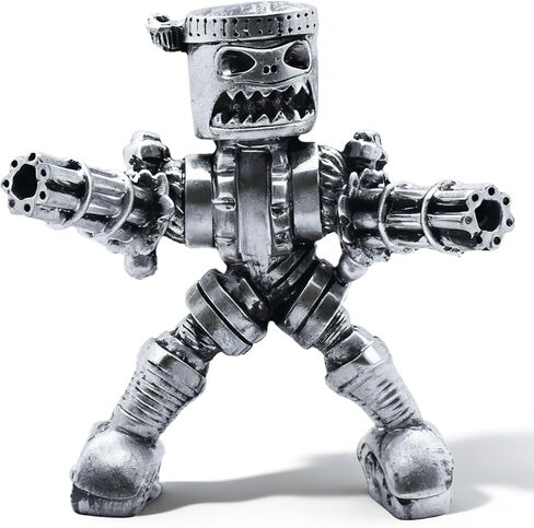 Gun-wielding Robot Soldier Figurine Statue - Resin Sculpture Home Decor - Military War Model for Desktop, Gaming Room, Halloween - Unique Gift for Men & Collectors (D) in Saudi Arabia
