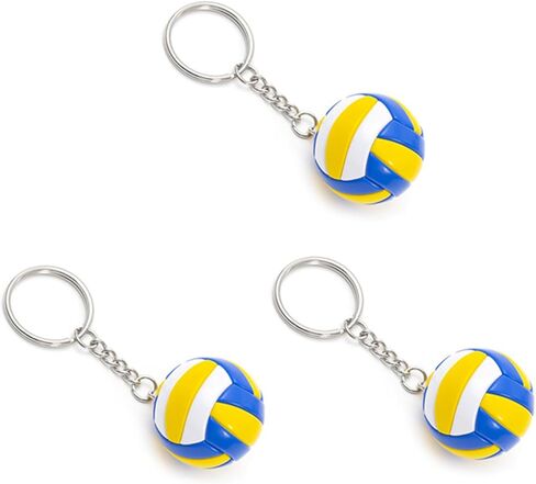3 قطعة سلاسل المفاتيح الكرة الطائرة المحمولة الكرة الطائرة كيرينغ الكرة الطائرة اكسسوارات الكرة الطائرة الصغيرة قلادة للرجال والنساء in Kuwait