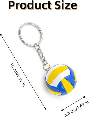 3 قطعة سلاسل المفاتيح الكرة الطائرة المحمولة الكرة الطائرة كيرينغ الكرة الطائرة اكسسوارات الكرة الطائرة الصغيرة قلادة للرجال والنساء in Kuwait