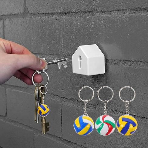 3 قطعة سلاسل المفاتيح الكرة الطائرة المحمولة الكرة الطائرة كيرينغ الكرة الطائرة اكسسوارات الكرة الطائرة الصغيرة قلادة للرجال والنساء in Kuwait