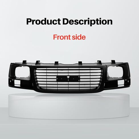 Replacement Parts Front Black Grille Grill Compatible With 03-17 GMC Savana 1500 2500 3500 Van Fits Sealed Beam Head Lamp Type GM1200531 25746054 in Saudi Arabia