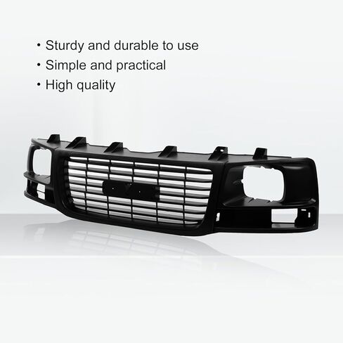 Replacement Parts Front Black Grille Grill Compatible With 03-17 GMC Savana 1500 2500 3500 Van Fits Sealed Beam Head Lamp Type GM1200531 25746054 in Saudi Arabia
