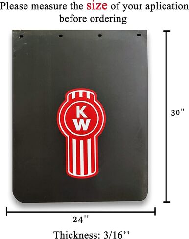 اللوحات الطينية لنصف الشاحنة، 24 بوصة × 30 بوصة من البوليمر للخدمة الشاقة، اللوحات الواقية من الطين، اللوحات الطينية شبه السوداء in Kuwait