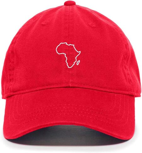 Tech Design Africa Map Baseball Cap Embroidered Cotton Adjustable Dad Hat in Saudi Arabia