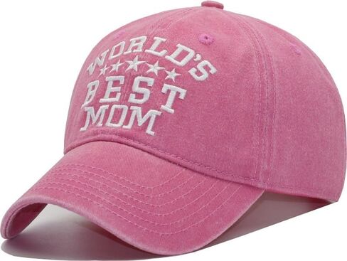 Mom Hat for Women Worlds Best Mom Baseball Cap Mother's Day Birthday Gifts for Woman Mother Wife Mama Grandma in Saudi Arabia