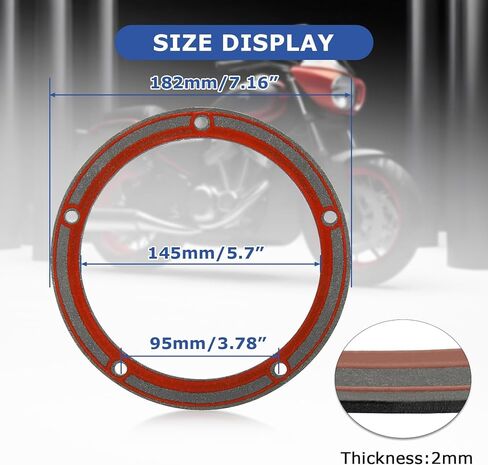 PSLER 5 Holes Twin Cam Derby Cover Gasket - Replacement for 25416-99X 25416-99C 25416-99, Premium Primary Cover Gasket for Twin Cam Touring/Dyna/Softail/FXD Models 1999-2016, 1PCS in Saudi Arabia
