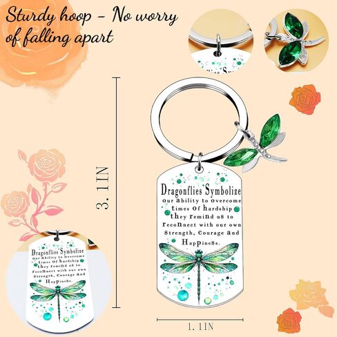 Inspirational Dragonfly Gifts For Women Encouragement Gifts For Girls Friends Dragonfly Lovers Jewelry Cute Dragonflies Keychains For Birthday Christmas Stocking Stuffers in Saudi Arabia