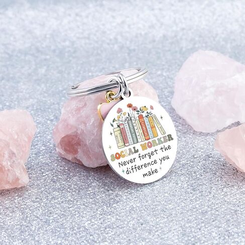 Social Worker Gifts for Women Unique Gifts for Social Workers Month Appreciation Gift Never Forget The Difference You Make Keychain Funny School Socials Services Gift for Birthday Christmas in Saudi Arabia