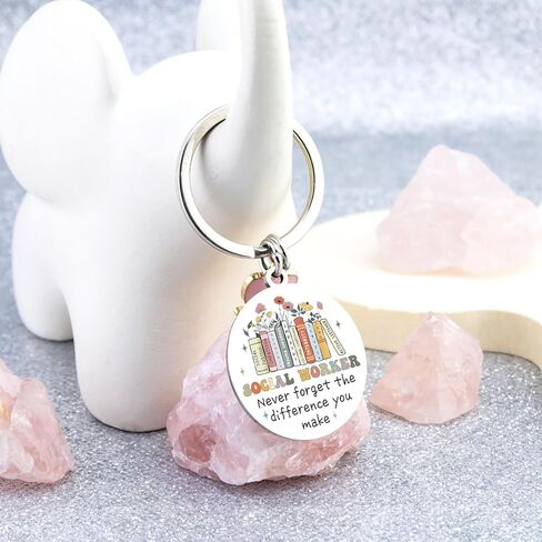 Social Worker Gifts for Women Unique Gifts for Social Workers Month Appreciation Gift Never Forget The Difference You Make Keychain Funny School Socials Services Gift for Birthday Christmas in Saudi Arabia