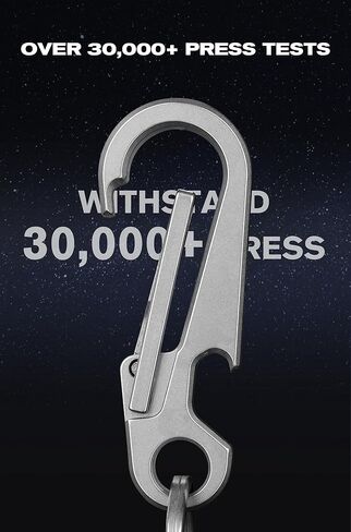 مشبك سلسلة مفاتيح من التيتانيوم من كيبو لينك مع فتاحة زجاجات، مشبك حلقة تسلق صغير EDC حامل سلسلة مفاتيح للرجال والنساء، OLM02 in Kuwait