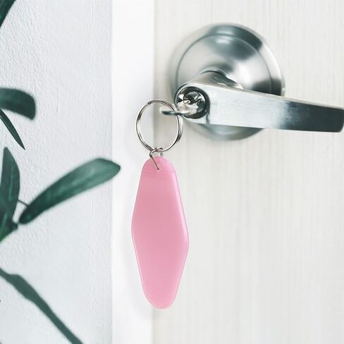 10 Pcs Motel Keychain Blank Hotel Keychain Bulk Rhombus Key Tags Plastic Custom Vintage Keychains with Key Rings for DIY Keychain Crafts Ornament Luggage Tag Key Labels (10 Colors) in Saudi Arabia