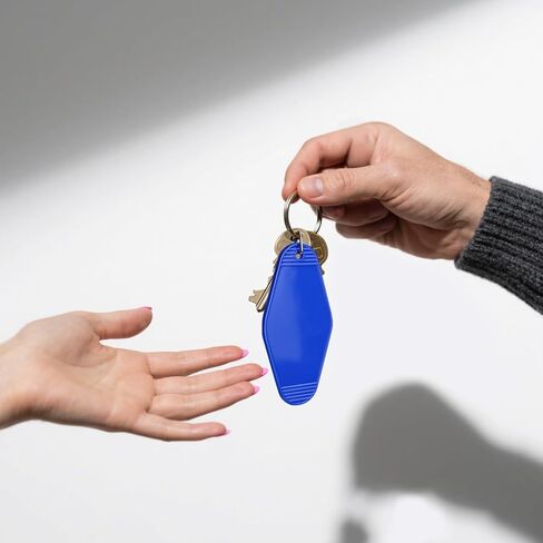 10 Pcs Motel Keychain Blank Hotel Keychain Bulk Rhombus Key Tags Plastic Custom Vintage Keychains with Key Rings for DIY Keychain Crafts Ornament Luggage Tag Key Labels (10 Colors) in Saudi Arabia