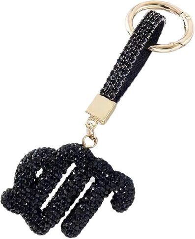 12 Constellation Keychain with Black Crystal Embellishments, Car Phone Bag Pendant Accessories, 5.1 x 2.36 Inches in Saudi Arabia