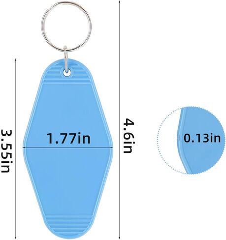 10 Pcs Motel Keychain Blank Hotel Keychain Bulk Rhombus Key Tags Plastic Custom Vintage Keychains with Key Rings for DIY Keychain Crafts Ornament Luggage Tag Key Labels (10 Colors) in Saudi Arabia