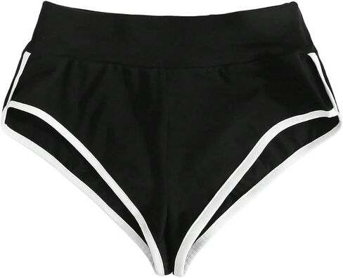 SHENHE Women's Workout Yoga Booty Shorts High Waist Retro Cheeky Dolphin Shorts in Saudi Arabia