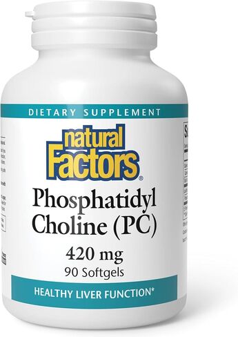 Natural Factors - Phosphatidyl Choline (PC) 420mg, Supports Healthy Liver Function, 90 Soft Gels in Saudi Arabia